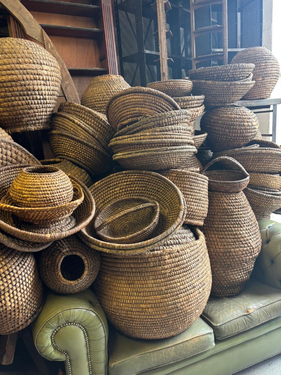 Large Lot Of Grain Baskets-photo-5