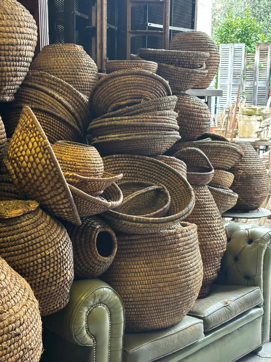 Large Lot Of Grain Baskets-photo-6