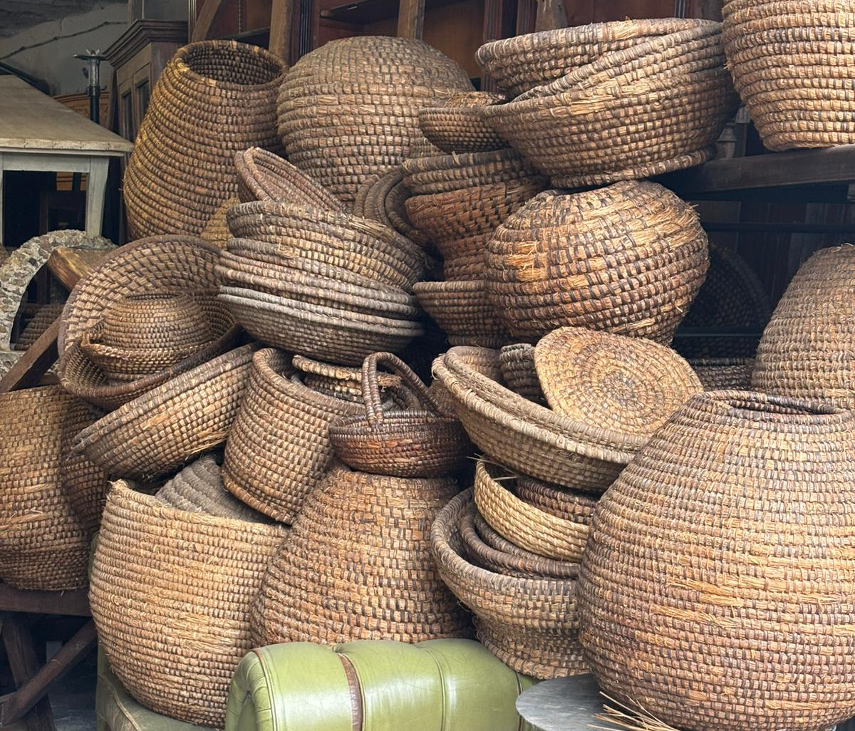 Large Lot Of Grain Baskets