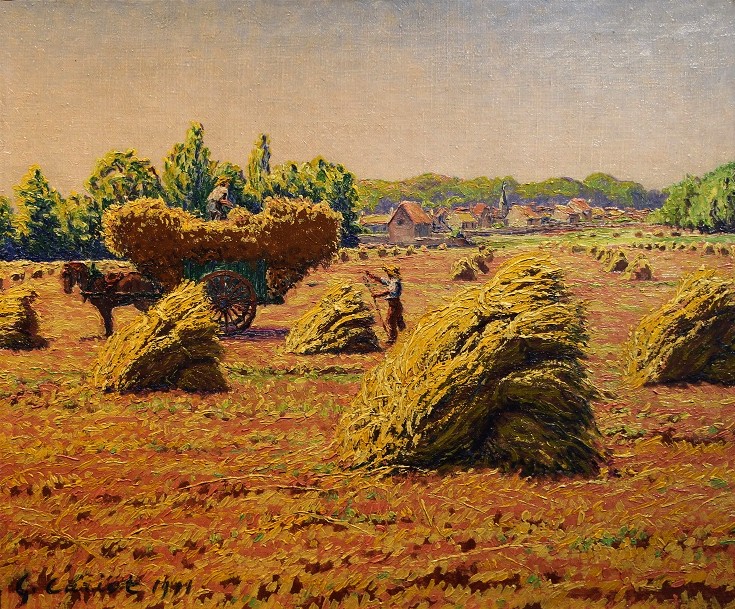 Oil On Canvas By Gustave Cariot