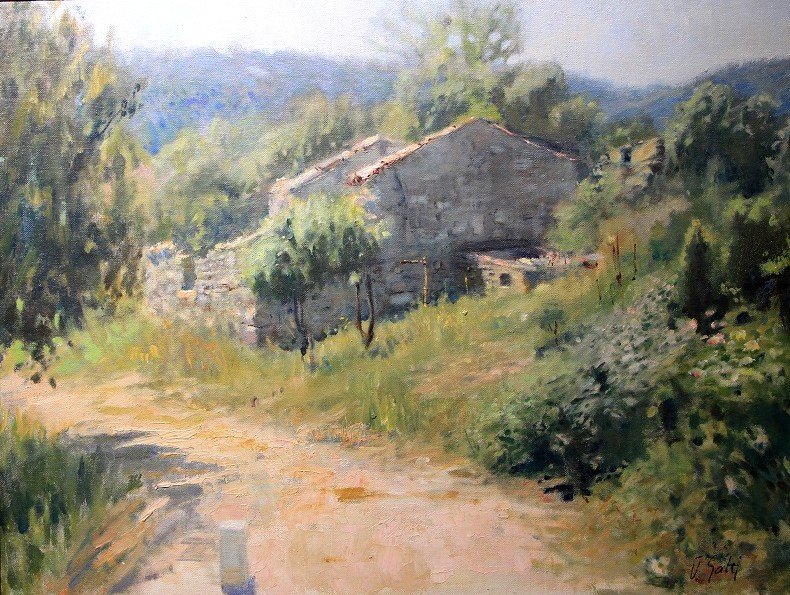 Oil On Canvas, Jacques Gatti (1927 - 2015), Landscape Of Provence