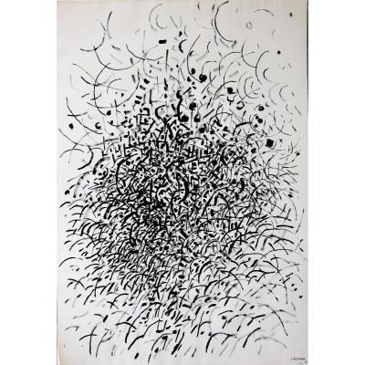 Jacques Germain, Grande Encre, Abstraction 1966