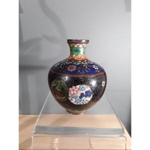 Small Bellied Cloisonne Vase Japan