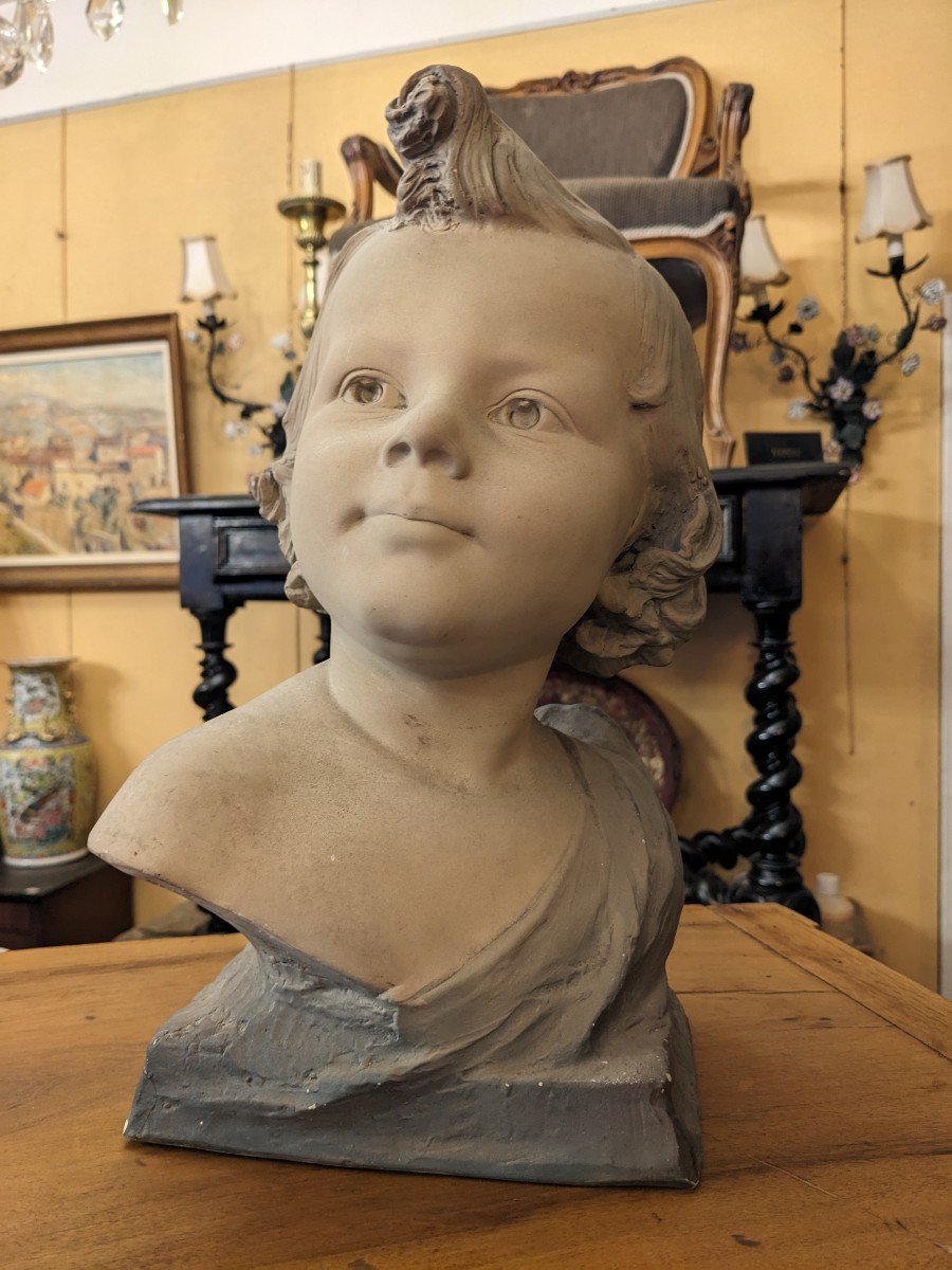 Ceramic Child Bust From Charenton Circa 1920