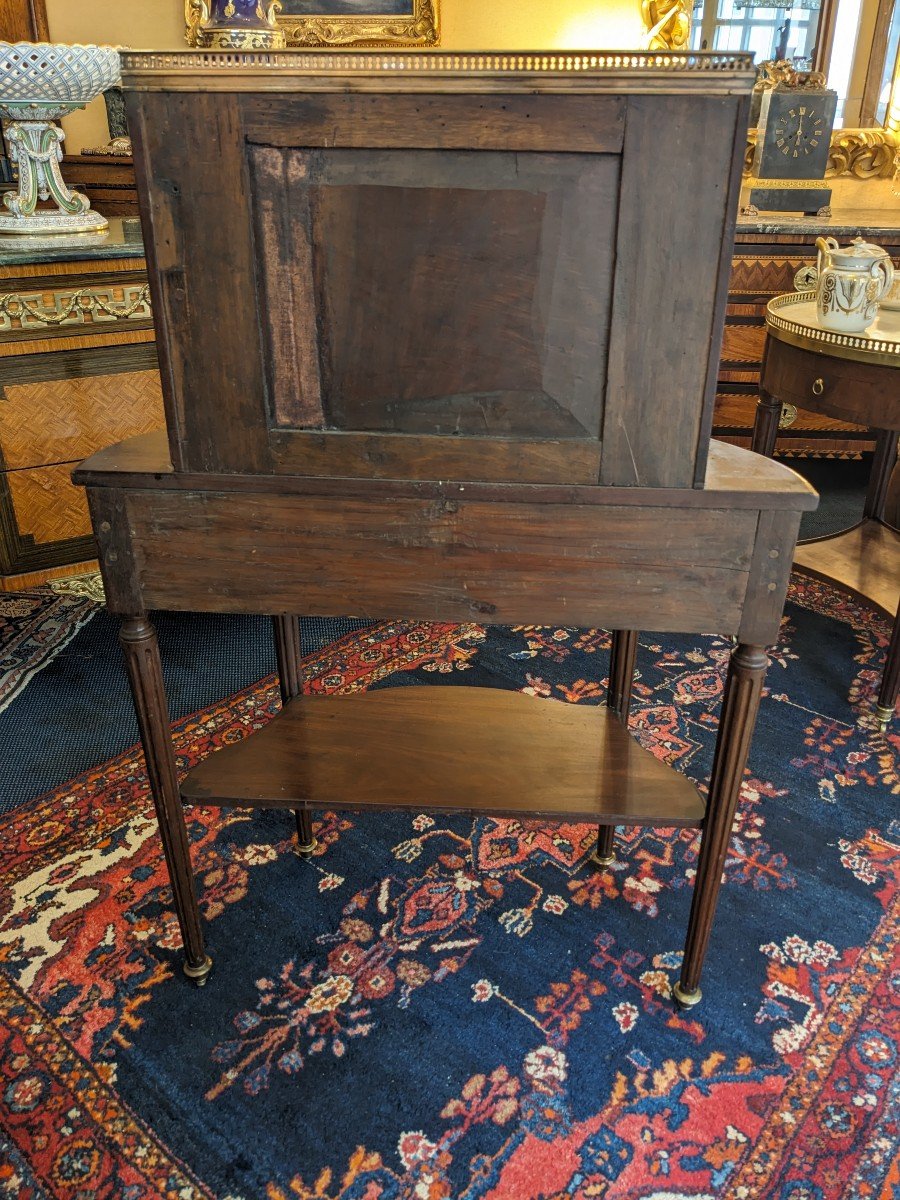 Little Bonheur-du-jour In Mahogany, Louis XVI Style And 19th Century.-photo-2