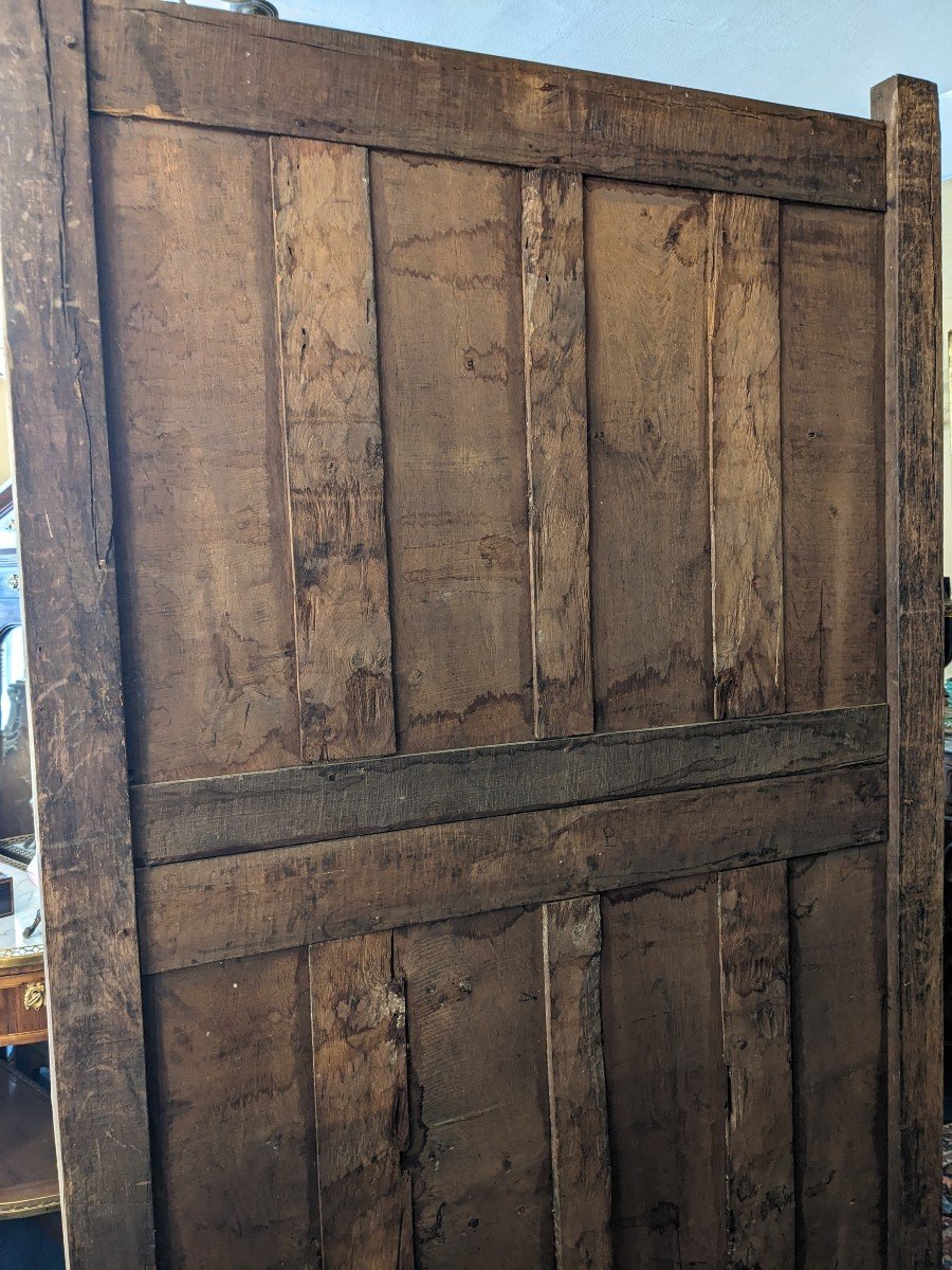 Norman Wardrobe Called "wedding" From Dieppe In Dewaxed And Thinned Oak 19th Century.-photo-3