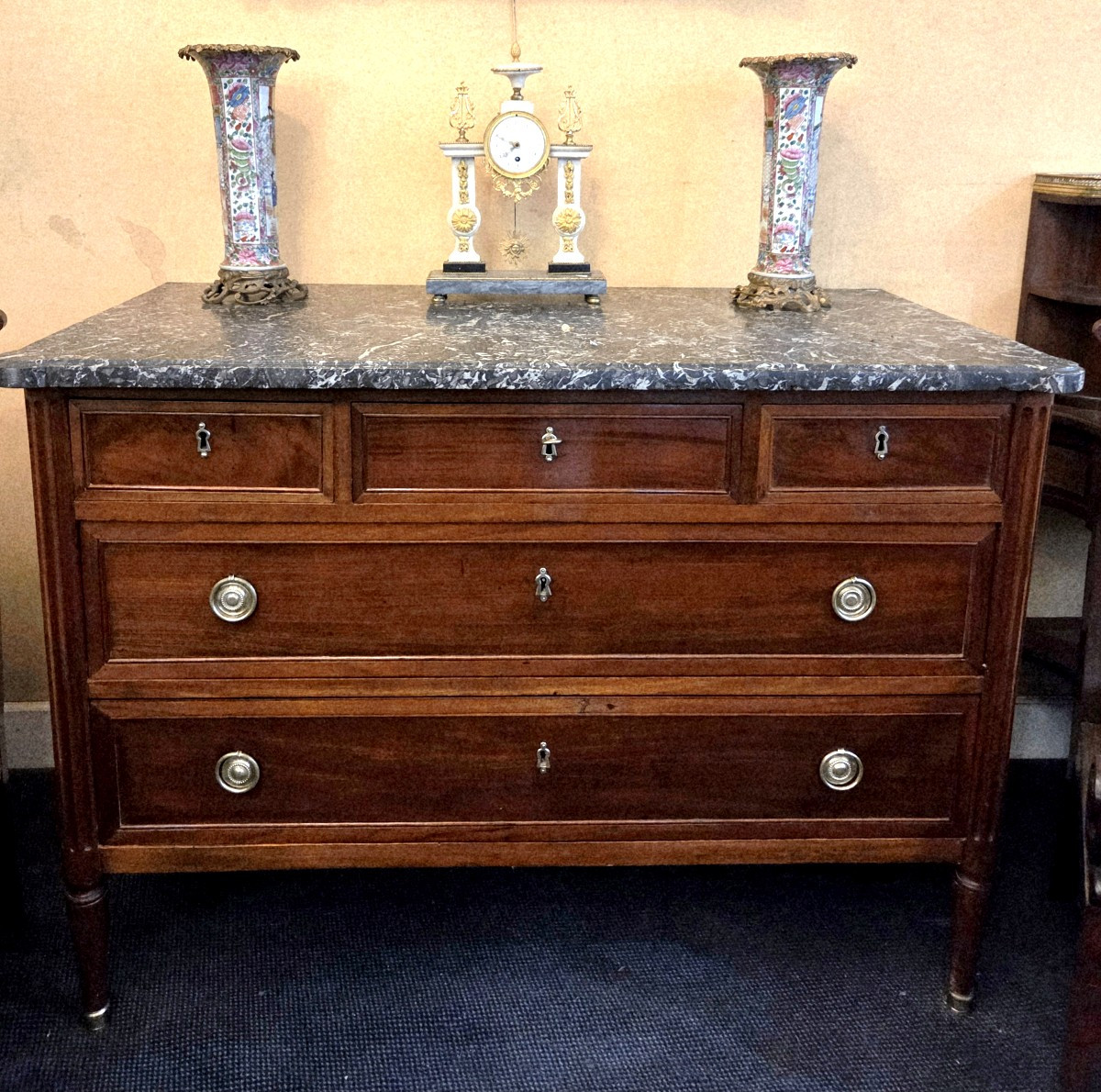 Louis XVI Period Chest Of Drawers In 18th Century Mahogany.