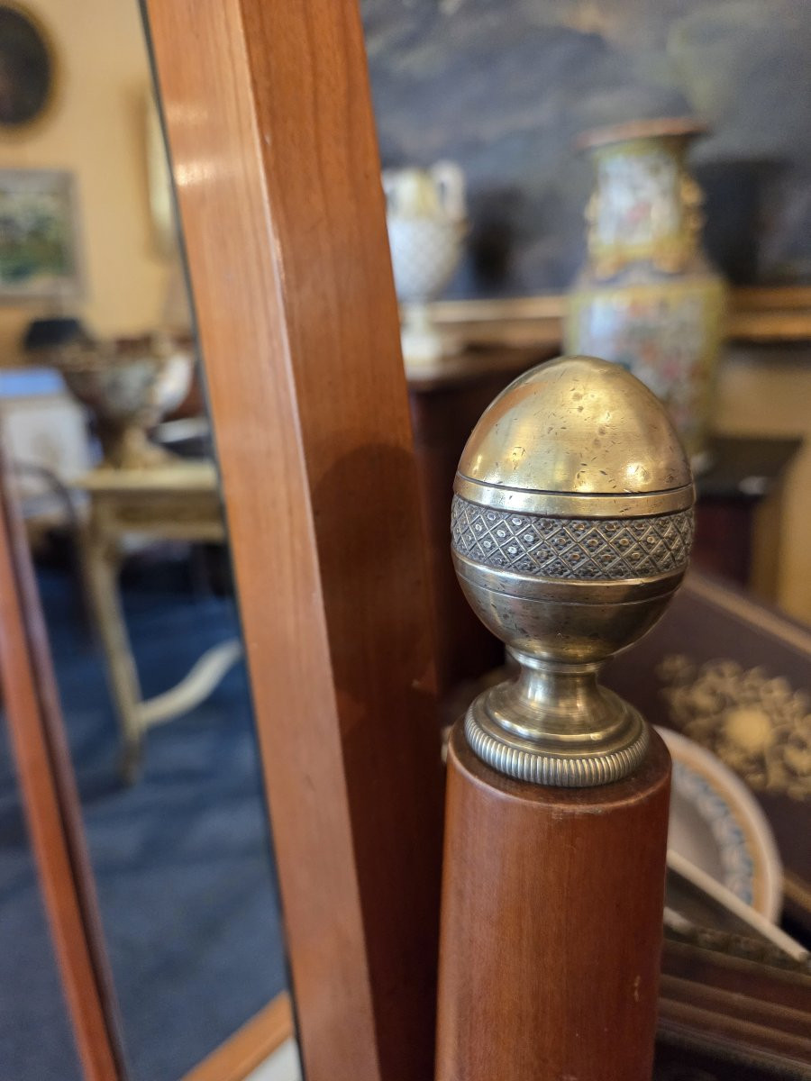 Empire Style Cherrywood Cheval Glass-photo-4