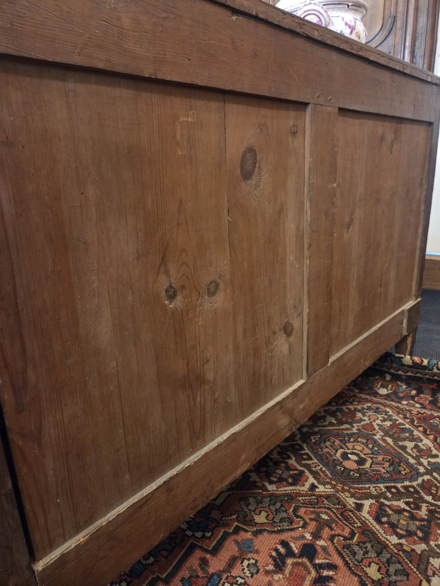 Louis XV Period Chest Of Drawers With Curved Front In Solid Walnut.-photo-4