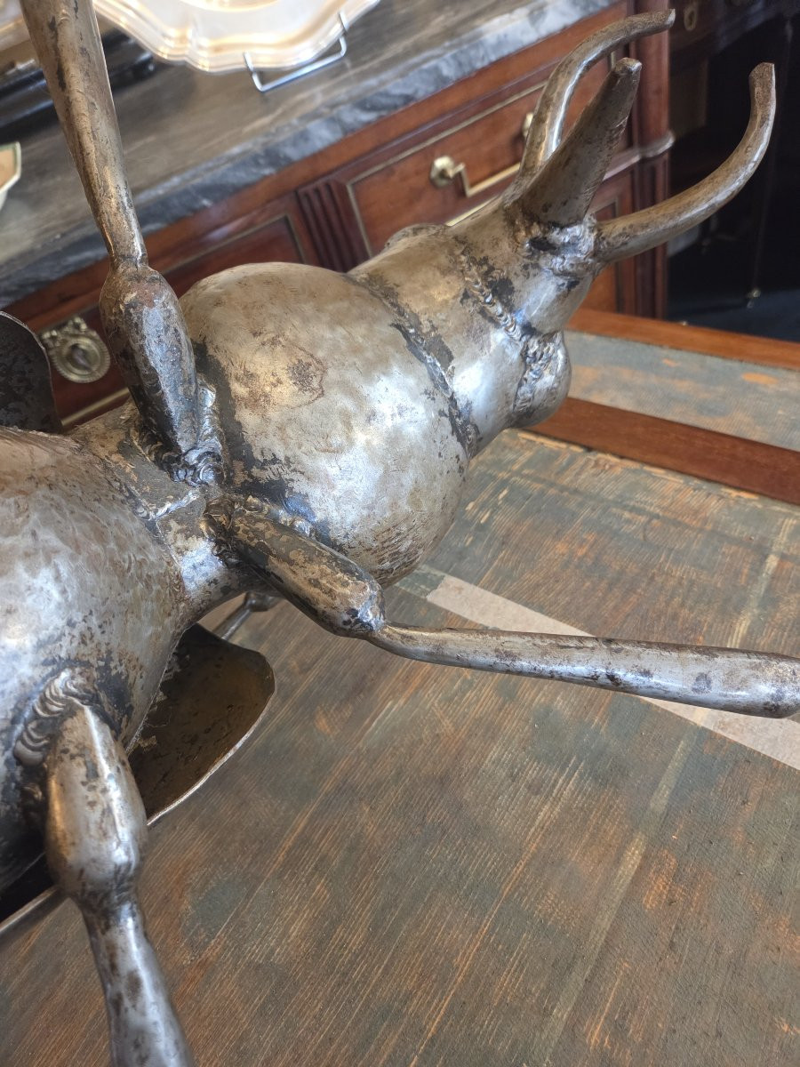 Metal Sculpture Representing An Insect, Signed René Broissand (1928-2019)-photo-3