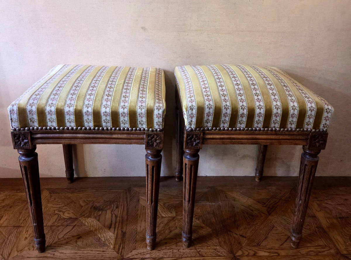 Pair Of Louis XVI Style Stools