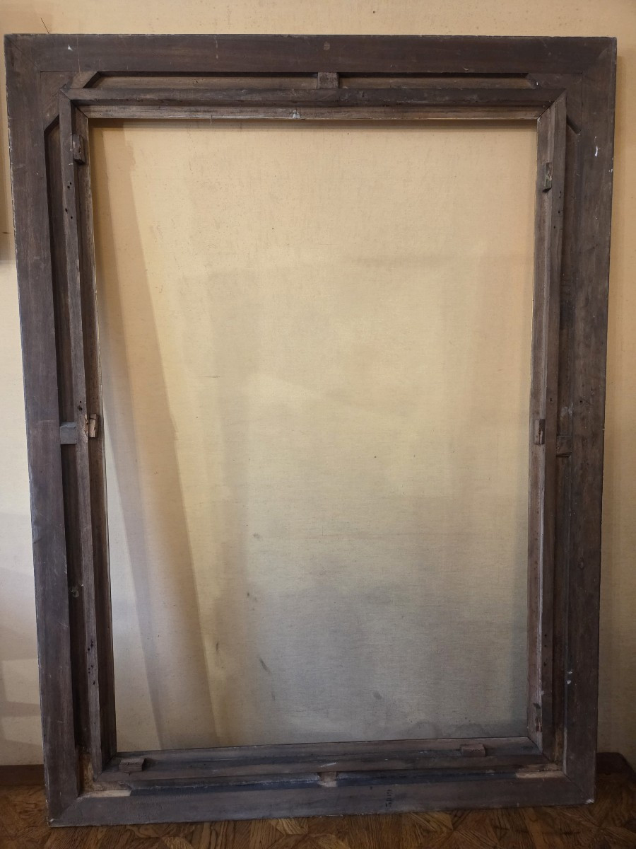 Grand cadre en bois et stuc doré début XXème  ( 167 x  123 )-photo-2