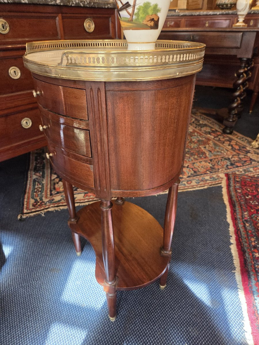 Louis XVI Style Chiffonière Table In Mahogany-photo-3