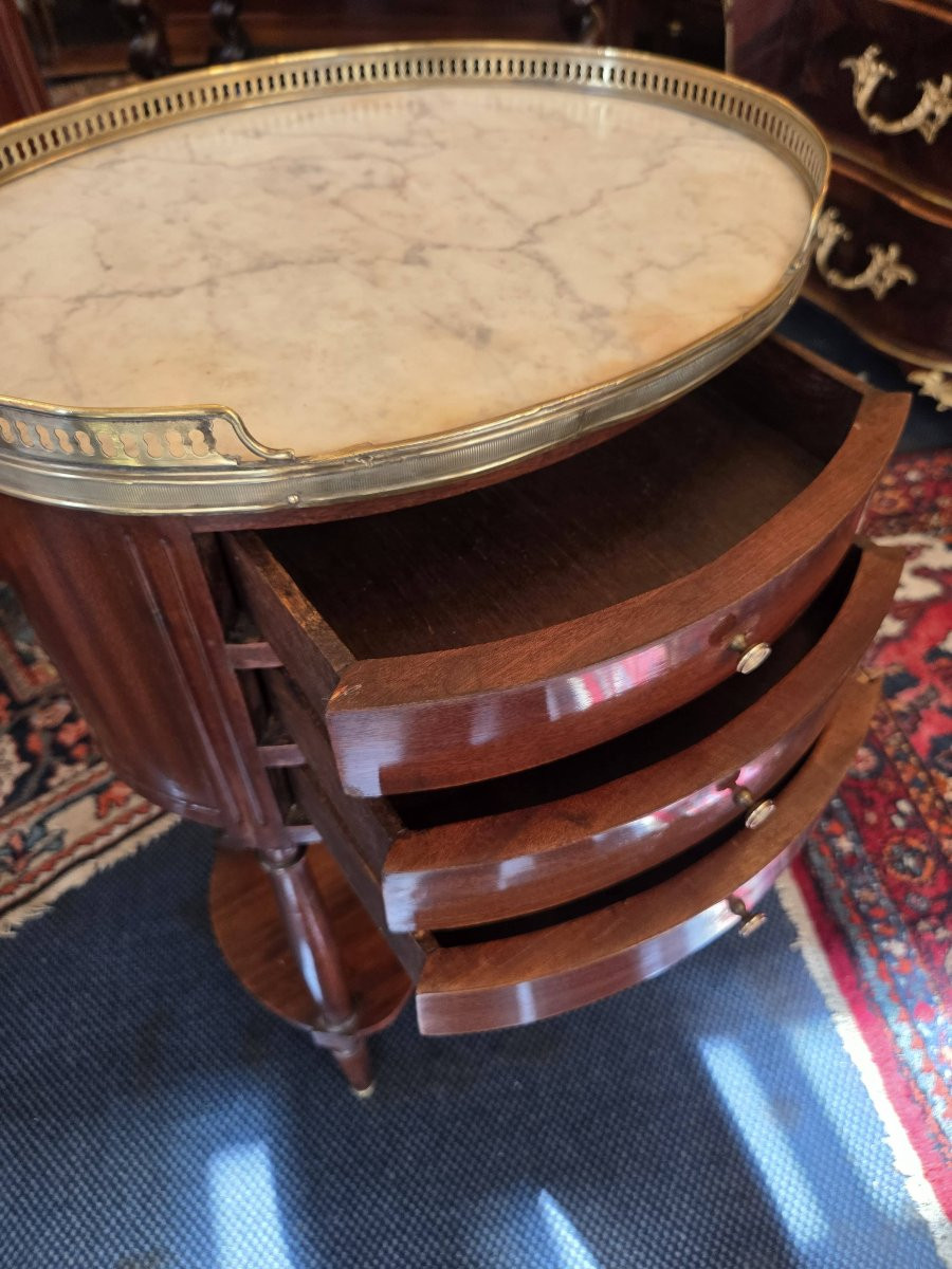 Louis XVI Style Chiffonière Table In Mahogany-photo-4