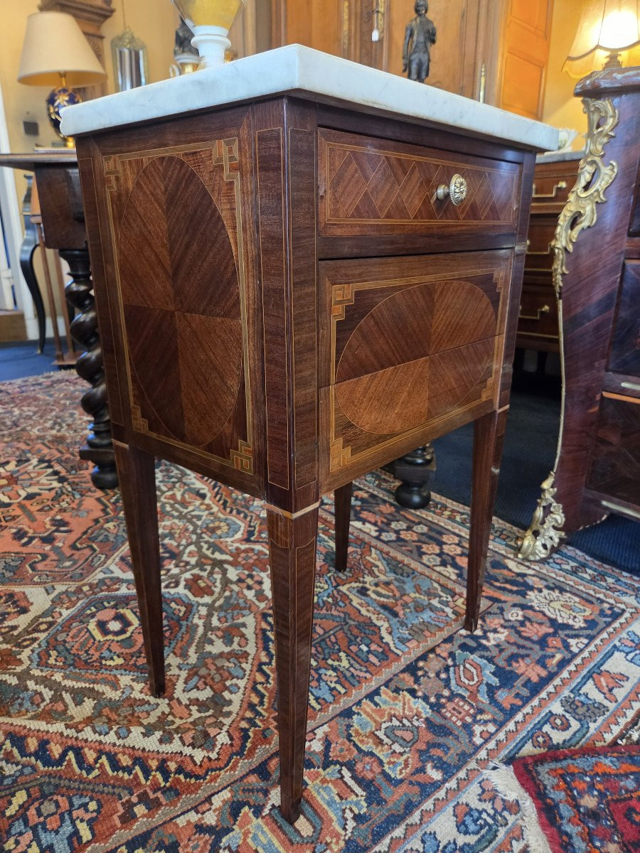 Directoire Style Chiffonière Table In Veneered Wood.-photo-1