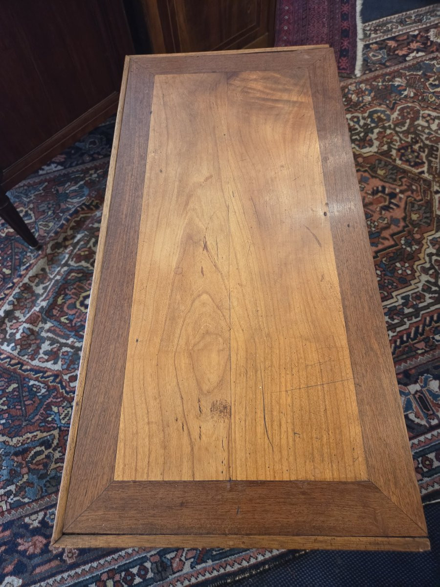 Table à jeux d'époque Louis XV en merisier pouvant faire console ;-photo-3