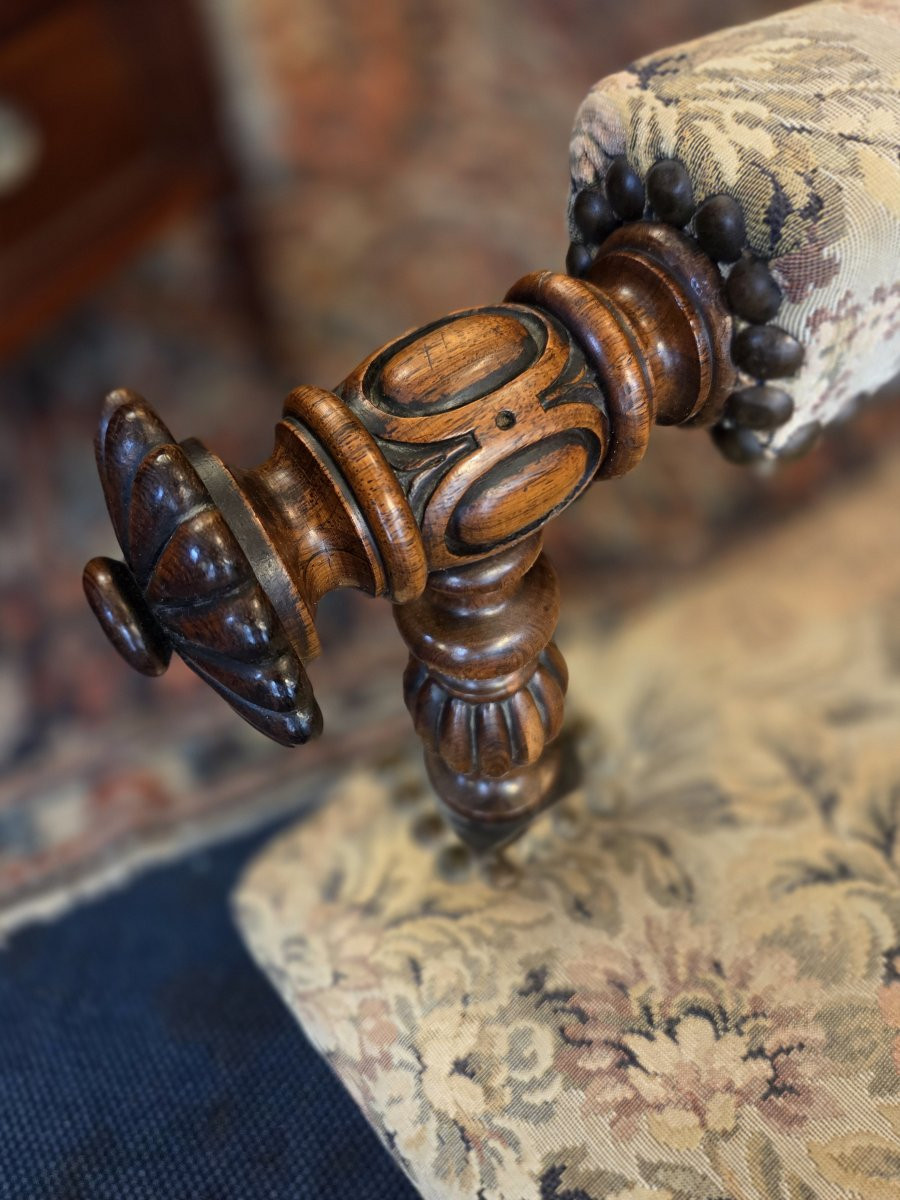 Fauteuil d'époque Napoléon III en palissandre-photo-3