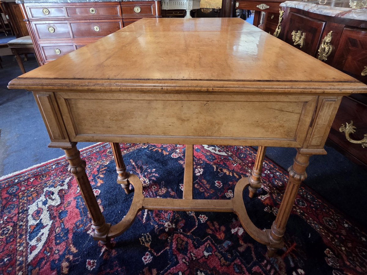 Louis XVI Style Maple Flat Desk With Extension .-photo-3