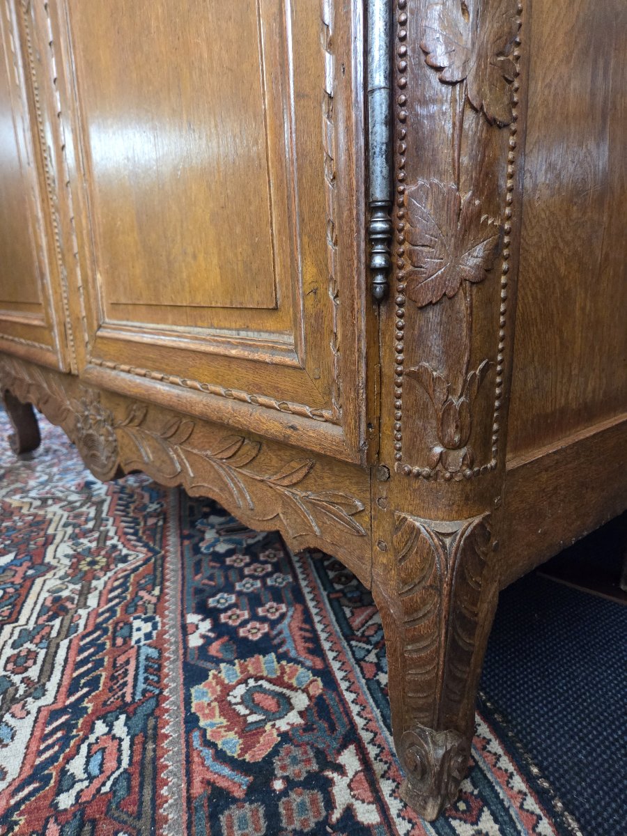 Small 19th-century Normandy-style Cabinet Made Of Carved Oak.-photo-5