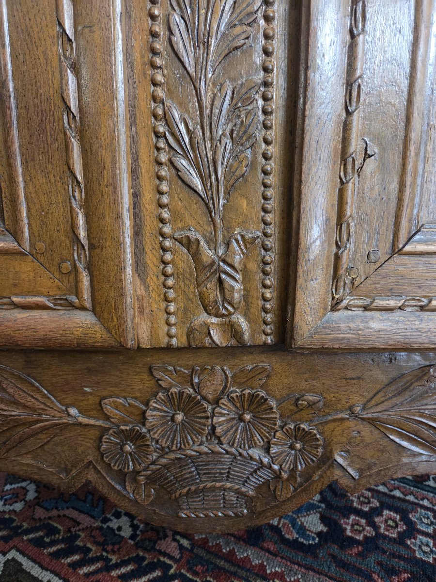 Small 19th-century Normandy-style Cabinet Made Of Carved Oak.-photo-6
