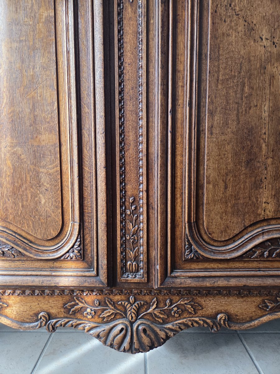 Armoire normande dite "de mariage" du Pays de Caux en chêne XIXème .-photo-1