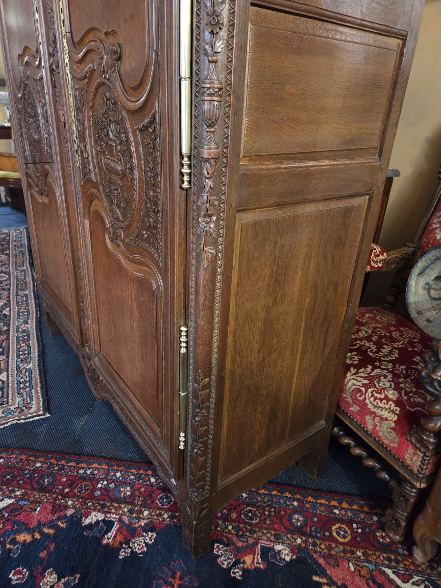 19th-century Normandy Wedding Chest Made Of Oak (fécamp?)-photo-4