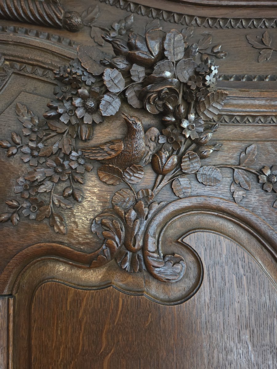 19th-century Normandy Wedding Chest Made Of Oak (fécamp?)-photo-2