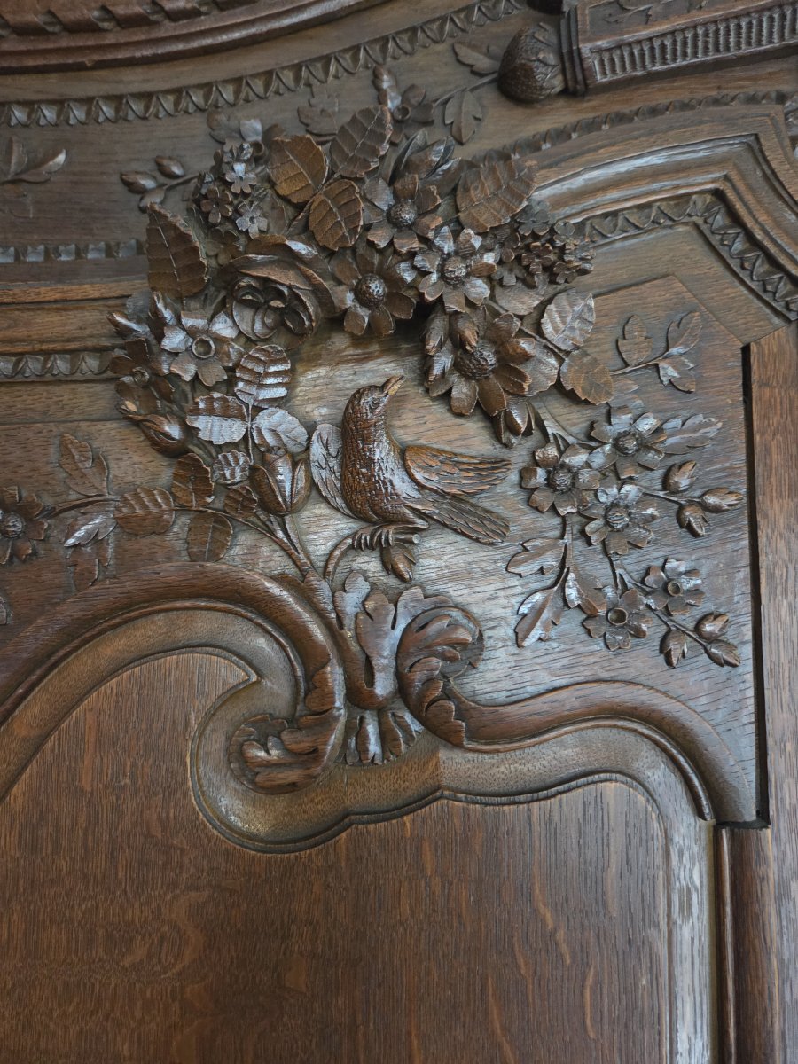 19th-century Normandy Wedding Chest Made Of Oak (fécamp?)-photo-3