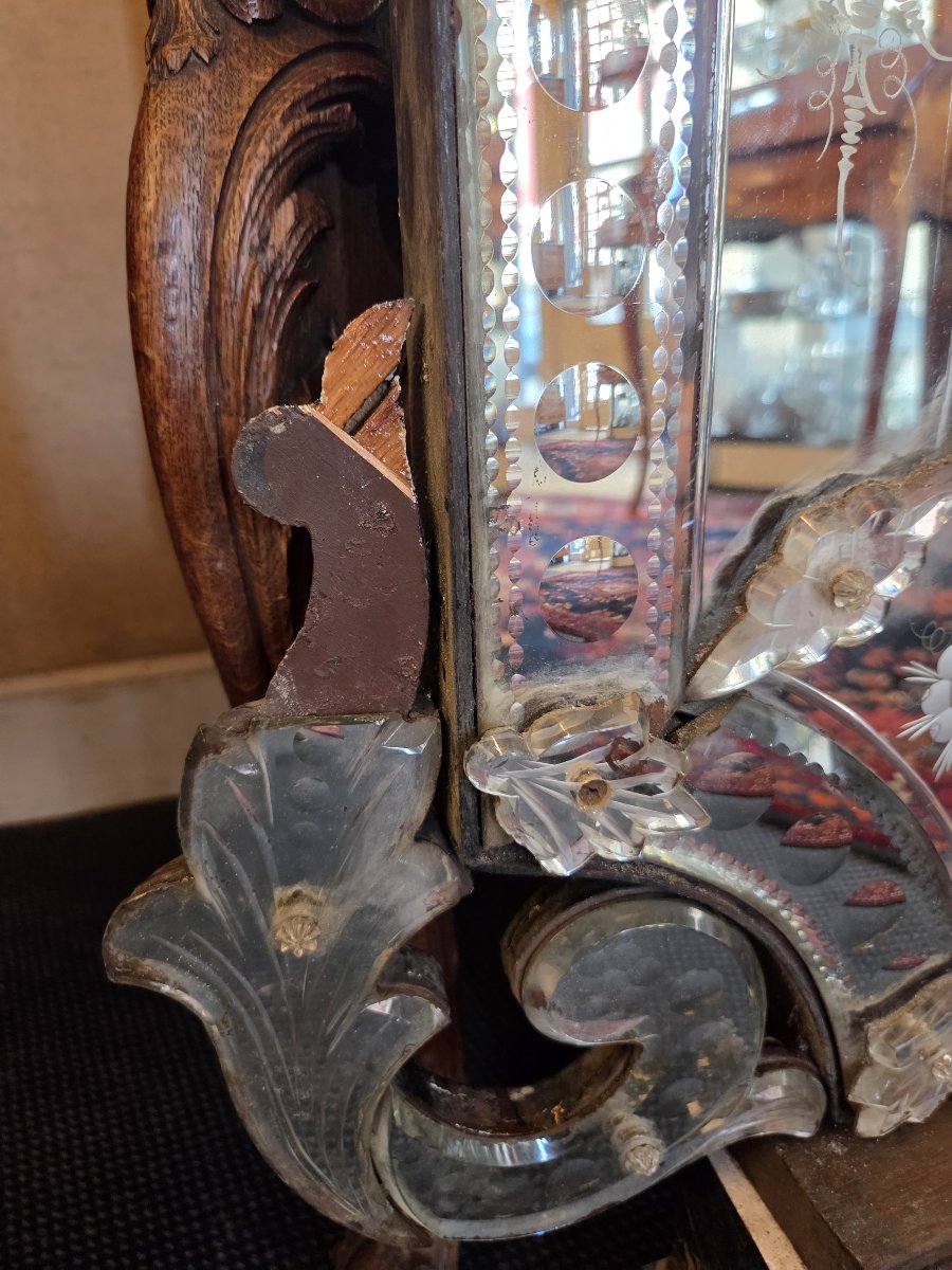 Large Venetian Mirror From The Napoleon III Period (197 X 118 Cm)-photo-2