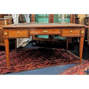 Bureau Plat De Style Directoire En Marqueterie 