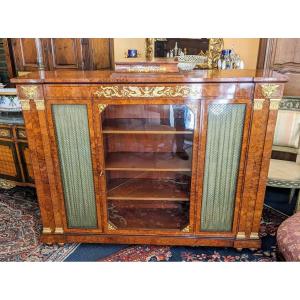 Empire Style Showcase Library In Amboyna Burl Napoleon III