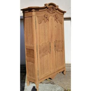 Armoire Normande Dite "de Mariage" Du Pays De Caux En Chêne XIXème .