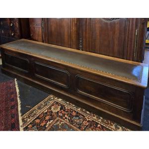 Large Bench-chest In Natural Wood From The Napoleon III Period