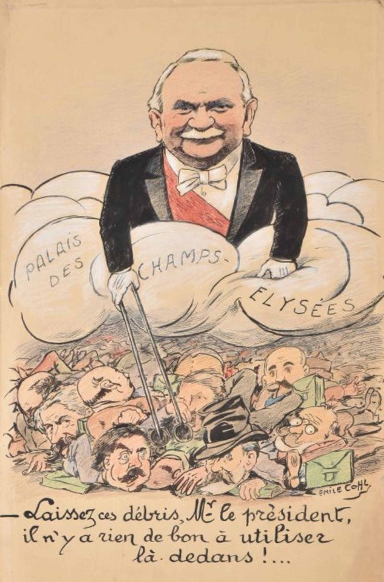 Emile COHL caricature de Félix FAURE