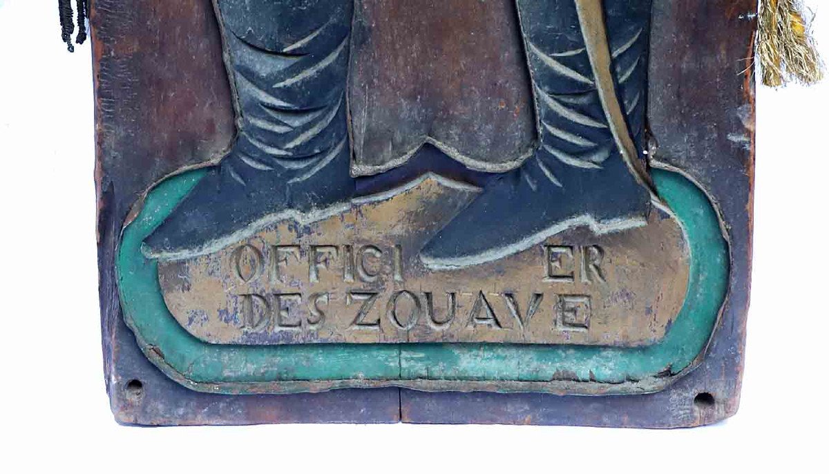 Zouave Carved Wood XIXth.-photo-2
