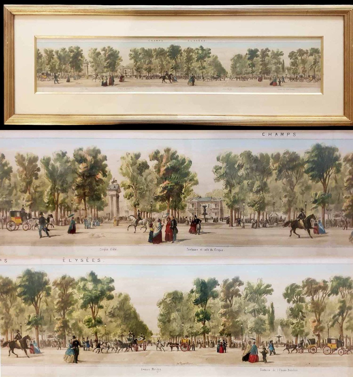 PANORAMA des CHAMPS ELYSEES 1840-photo-1