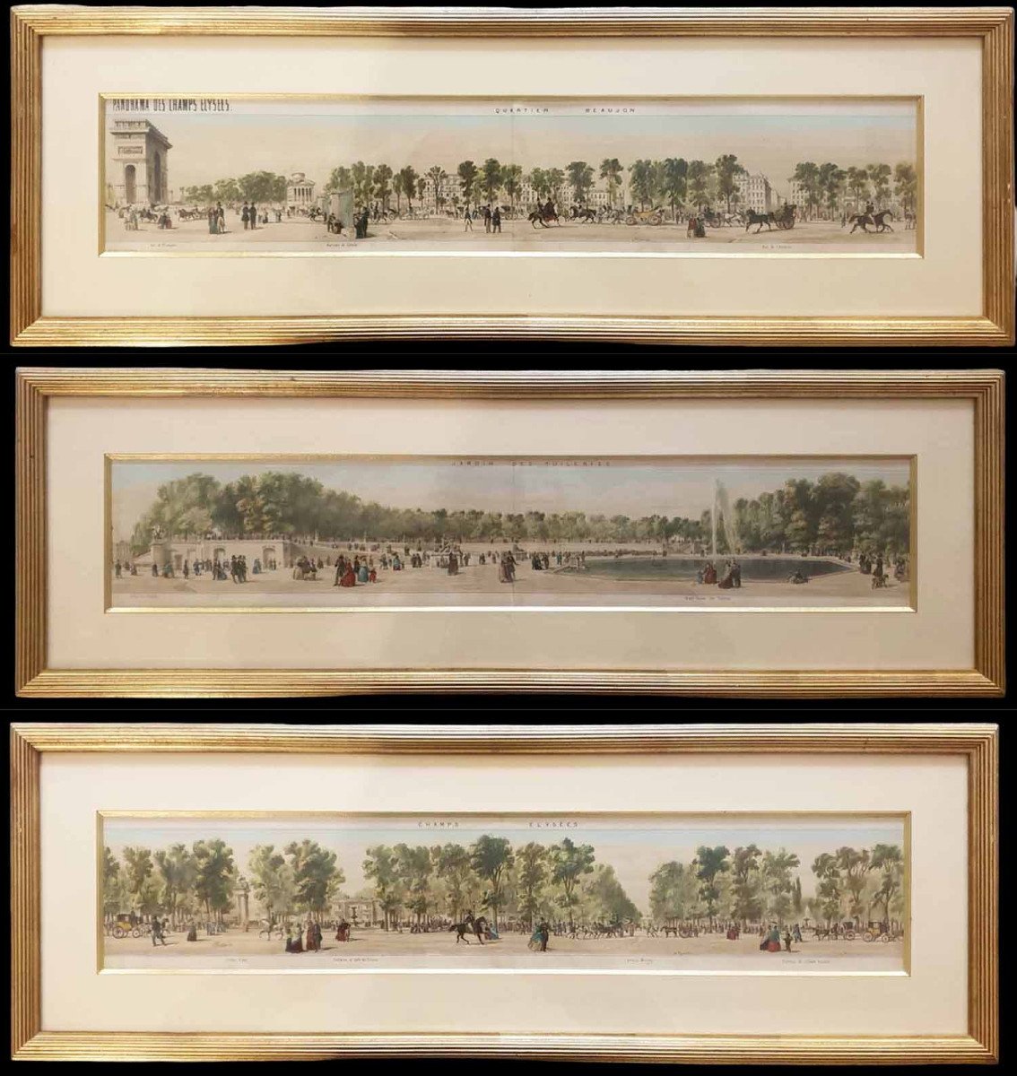 PANORAMA des CHAMPS ELYSEES 1840