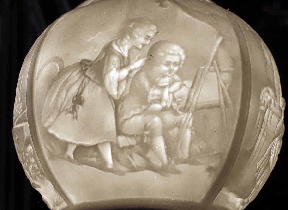 Veilleuse lithophanique 1850 -photo-4
