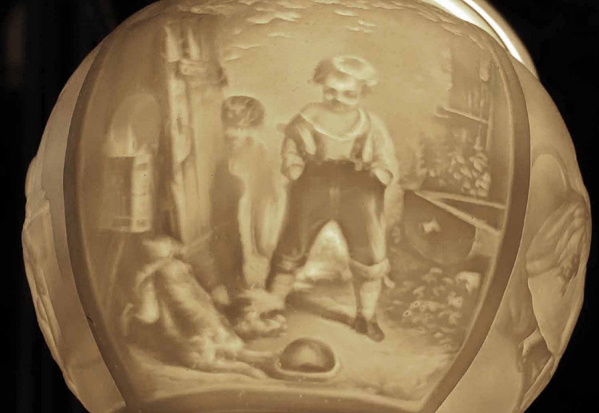 Veilleuse lithophanique 1850 -photo-1