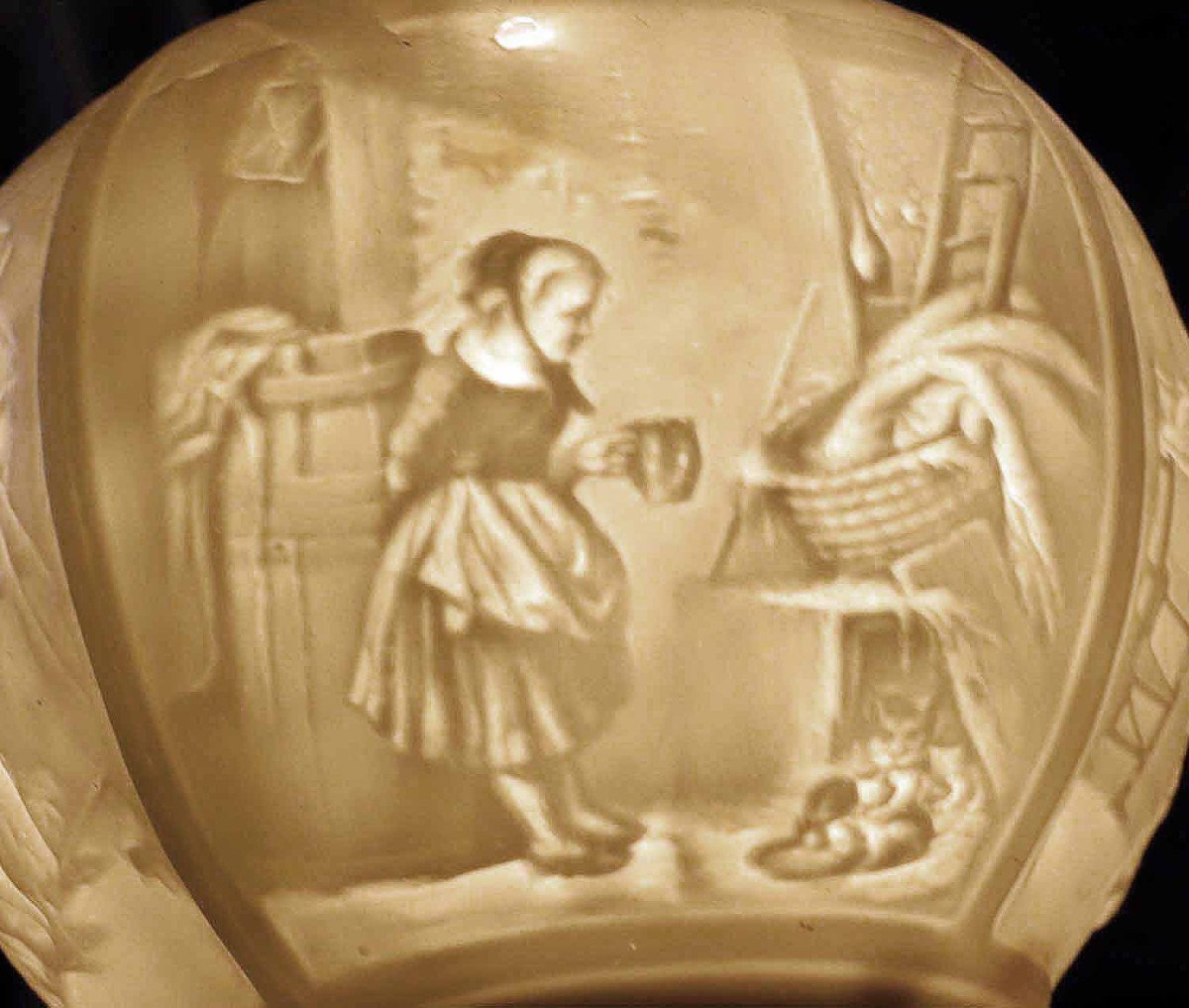 Veilleuse lithophanique 1850 -photo-3