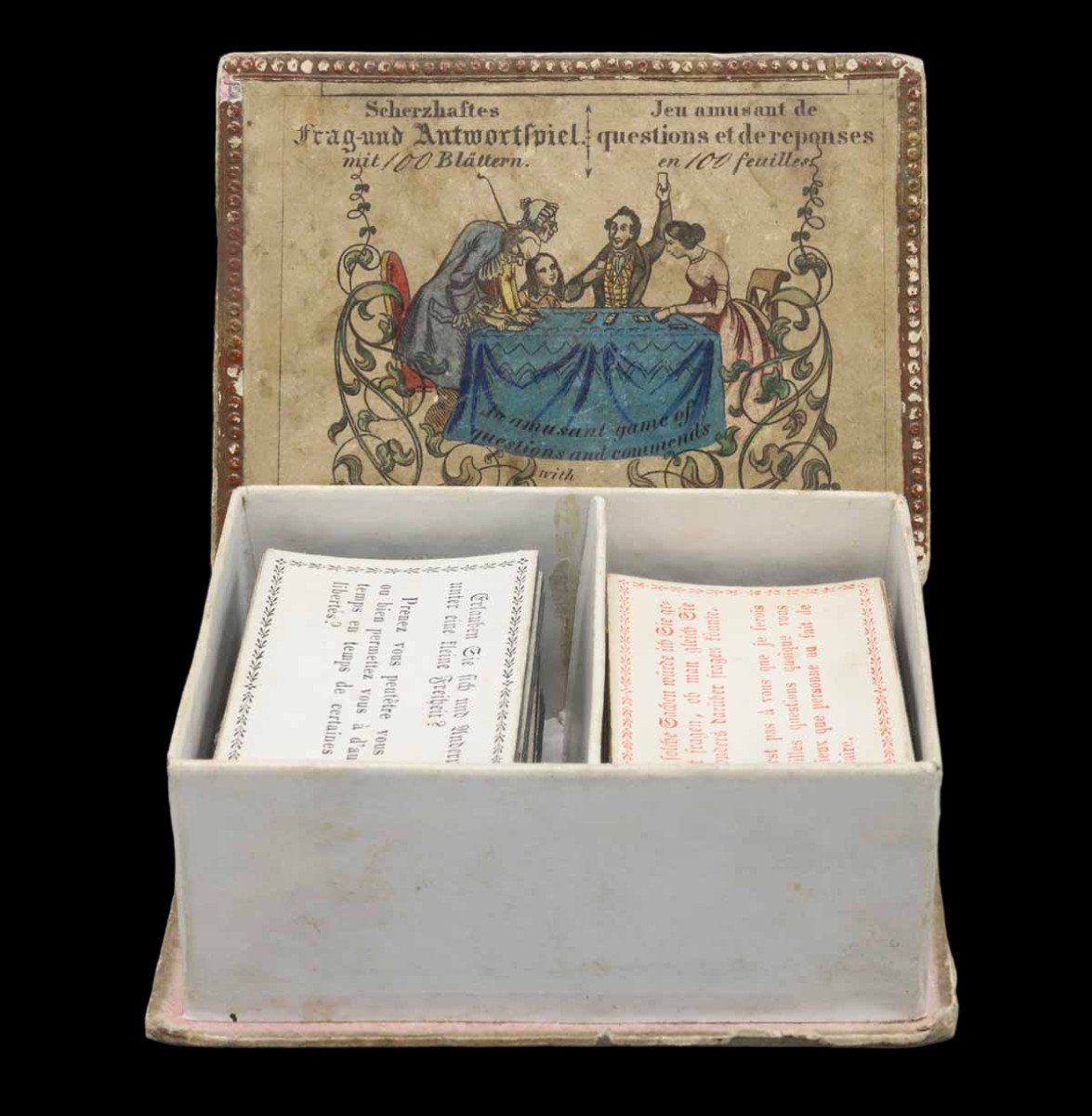 100 Sheets Questions And Answers Game Circa 1830