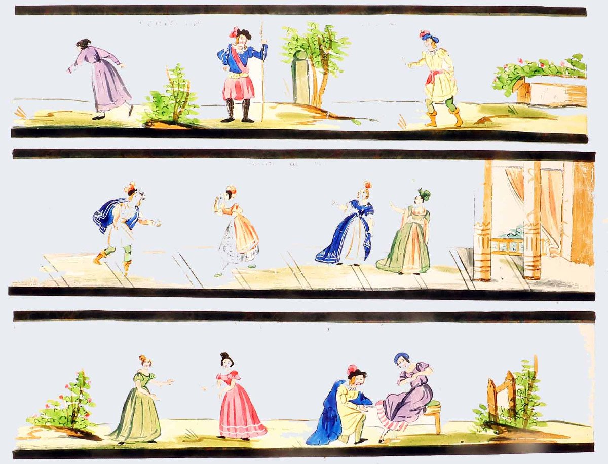 30 Magic Lantern Plates Circa 1830-photo-2