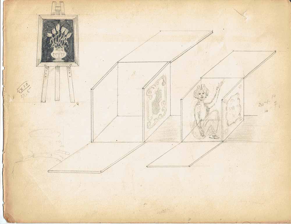 3 Drawings Magician Conjurer 1900-photo-3