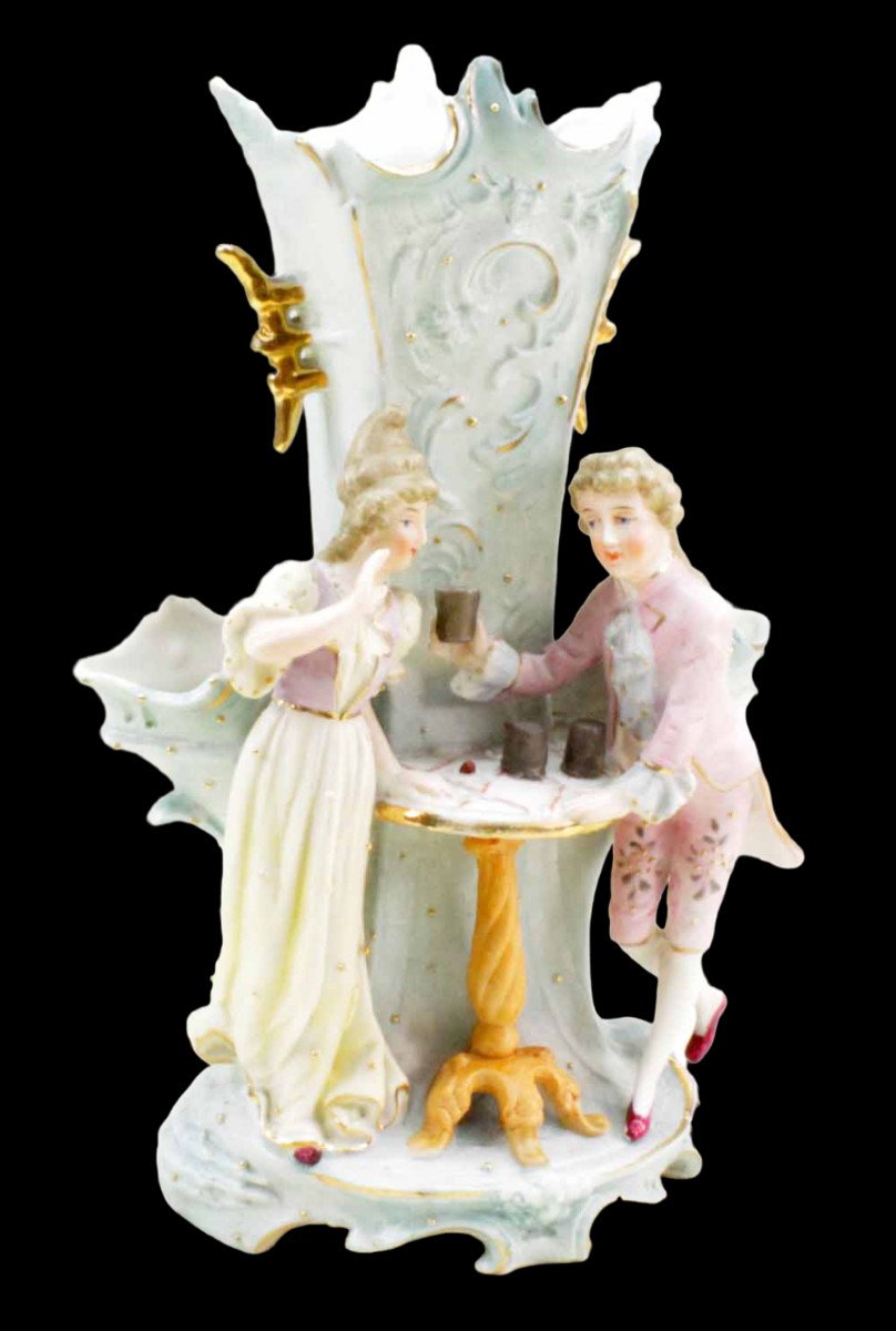 19th Century Porcelain l'Escamotor Vase-photo-2