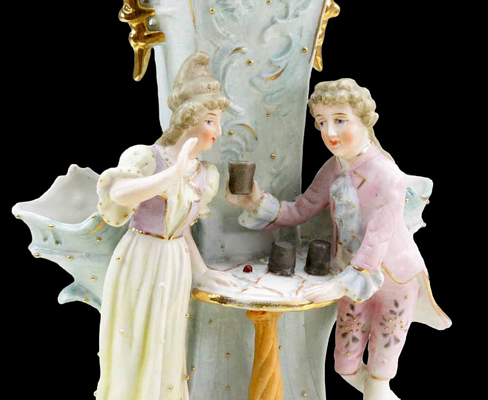 19th Century Porcelain l'Escamotor Vase-photo-3