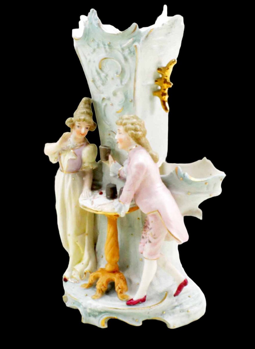 19th Century Porcelain l'Escamotor Vase-photo-1