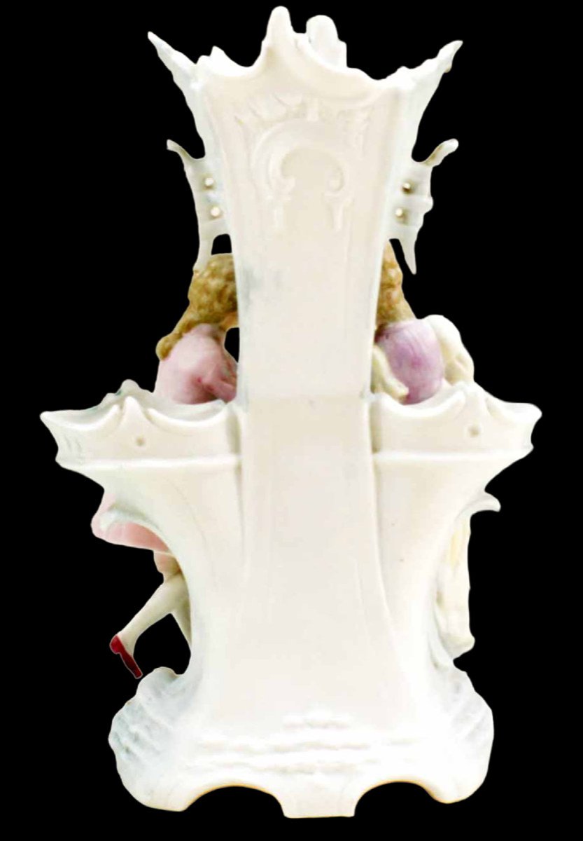 Vase l'Escamoteur Porcelaine XIX ème -photo-2