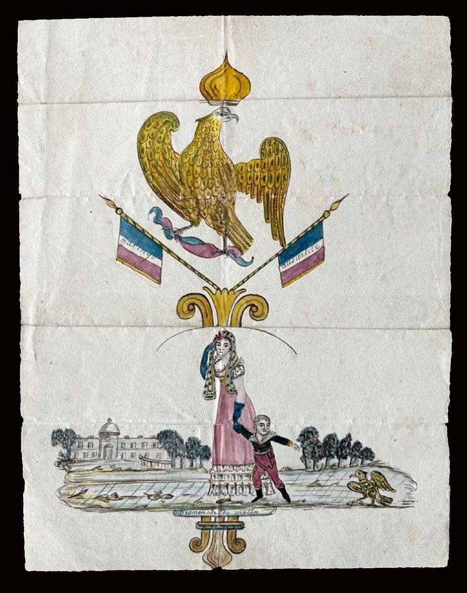 LA PROMENADE DU MATIN  papier séditieux EMPIRE
