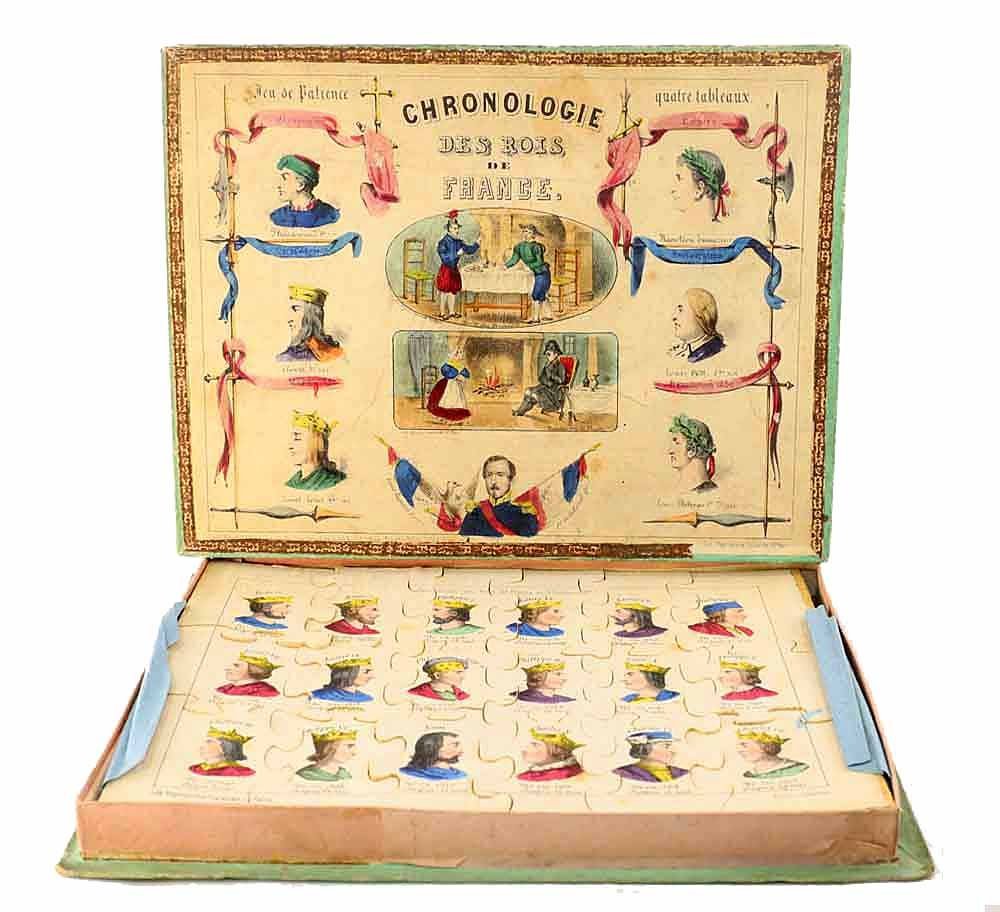 Puzzle Chronology Of The Kings Of France Circa 1848-photo-3