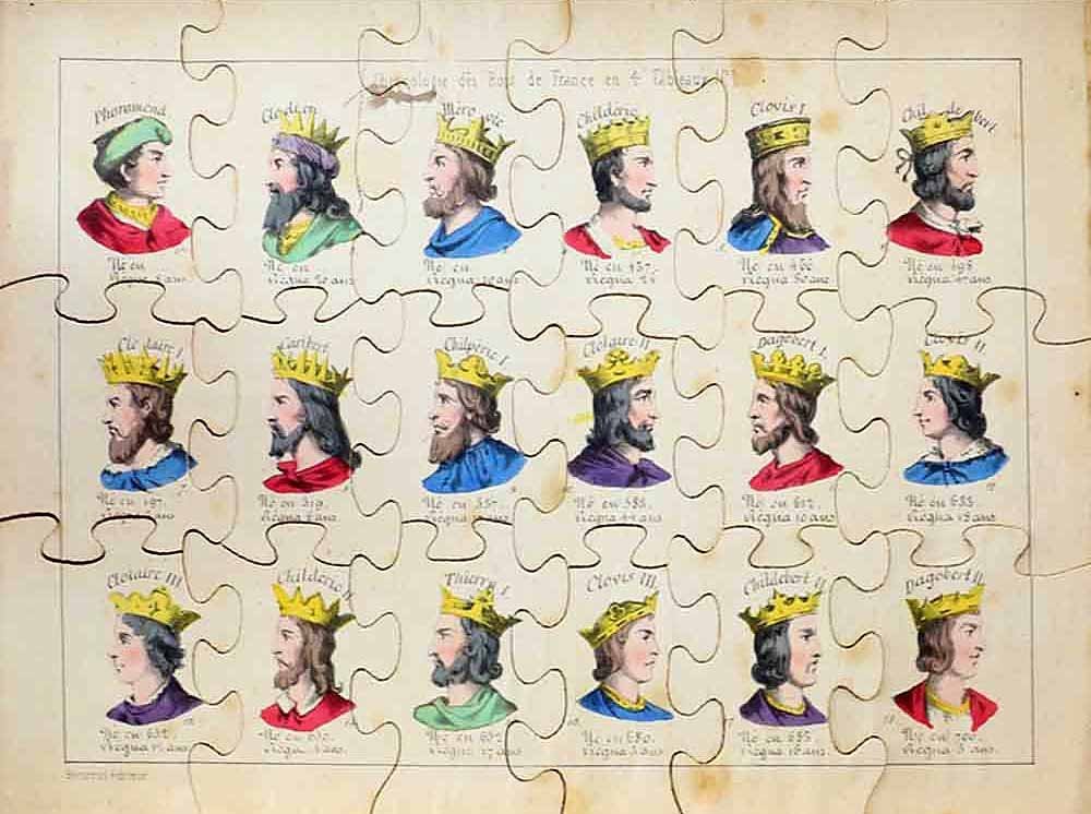 Puzzle Chronology Of The Kings Of France Circa 1848-photo-4